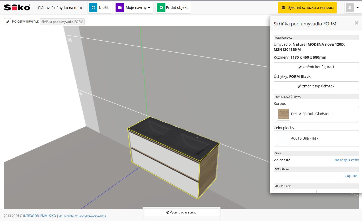 3D konfigurátor nábytku INTEDOOR / SIKO